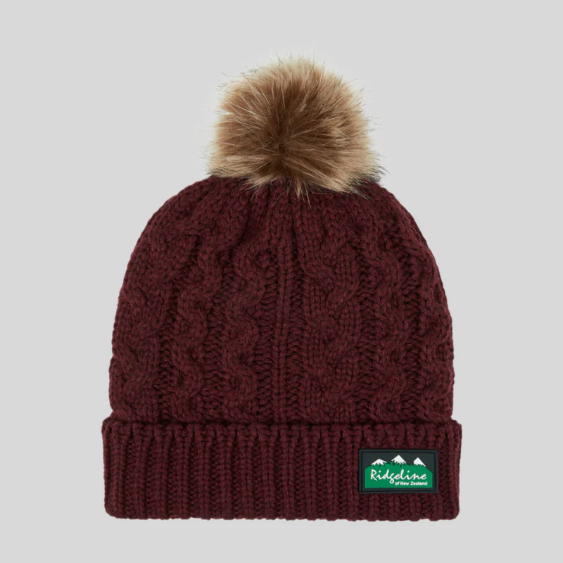 Ridgeline Nordic Fleck Bobble Hat (Winter Berry)