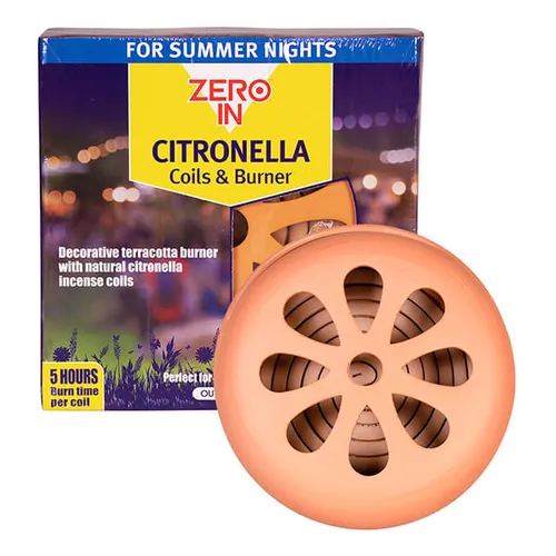 Zero In Citronella Coils & Burner