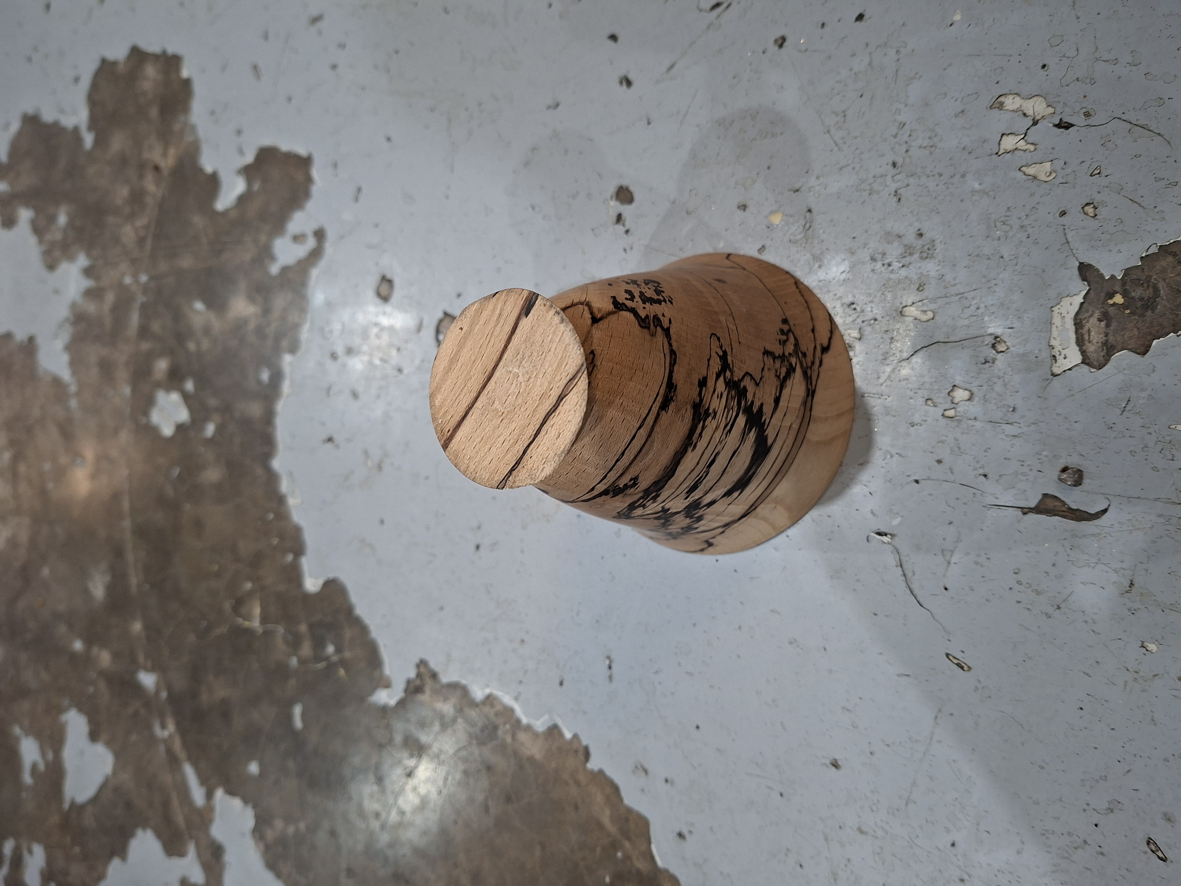 Small Wooden Patterned Bowl 