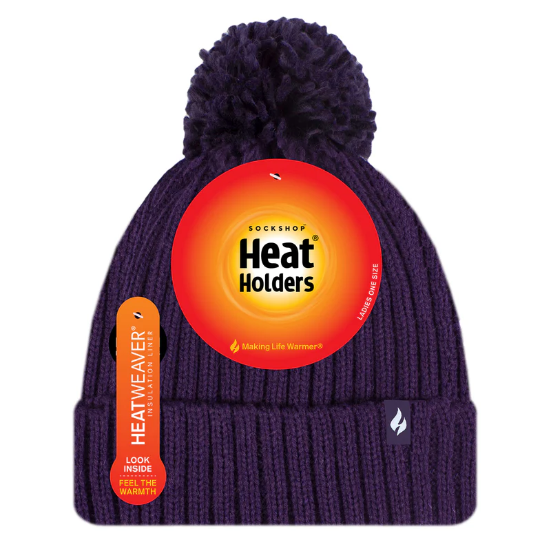 Heat Holder Hat Pom Pom (Purple)
