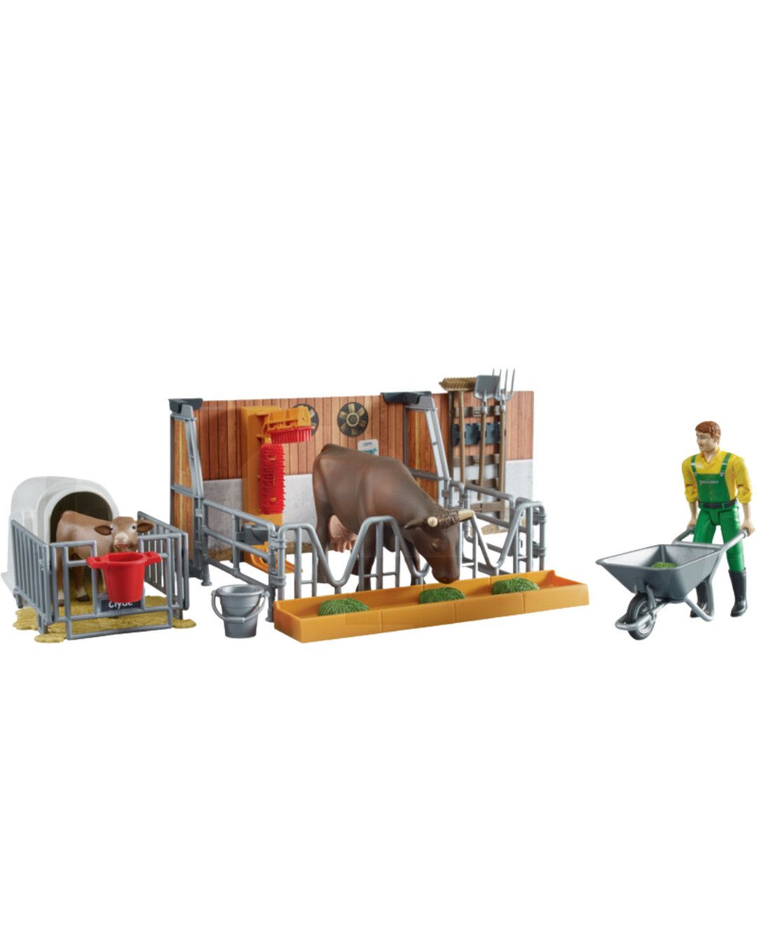 Cowshed with Farmer