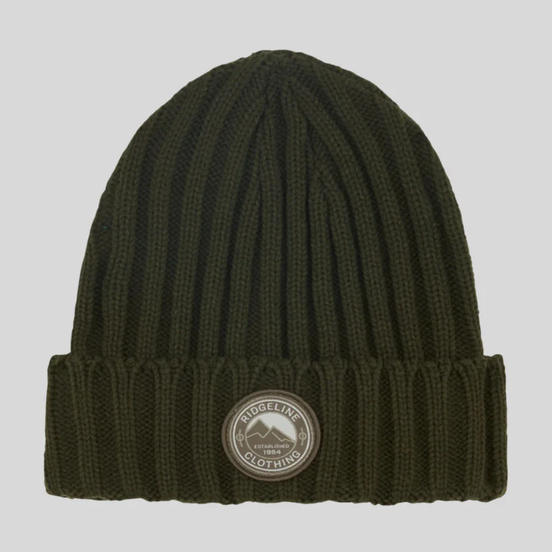 Ridgeline Original Knitted Beanie (Olive)