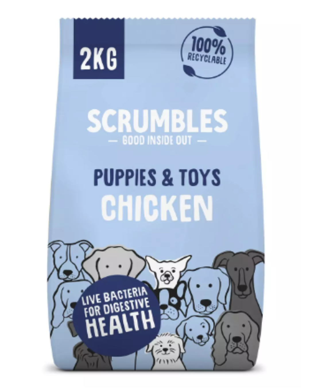 Scrumbles Puppy Chicken Dry Dog Food 2kg