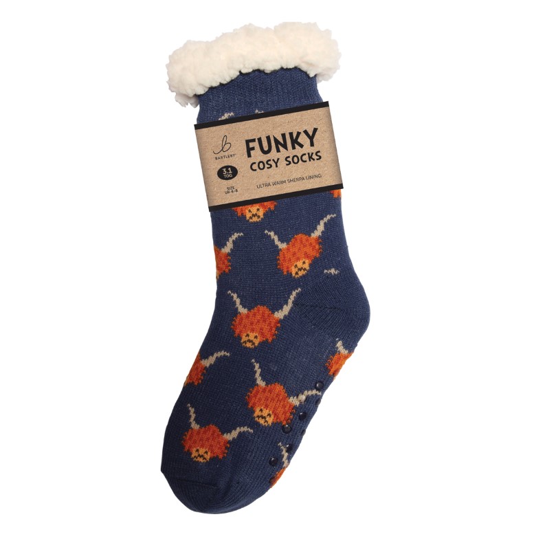 Highland Cow Head Cosy Socks