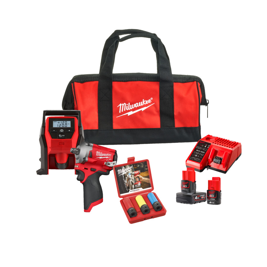 Milwaukee M12 gun & Inflator set 