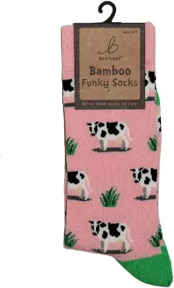 Grazing Cow Bamboo Socks