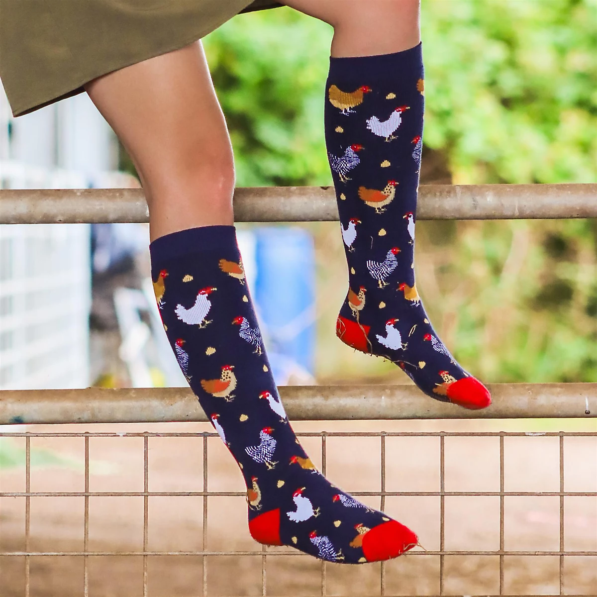Chicken Bamboo Welly Sock