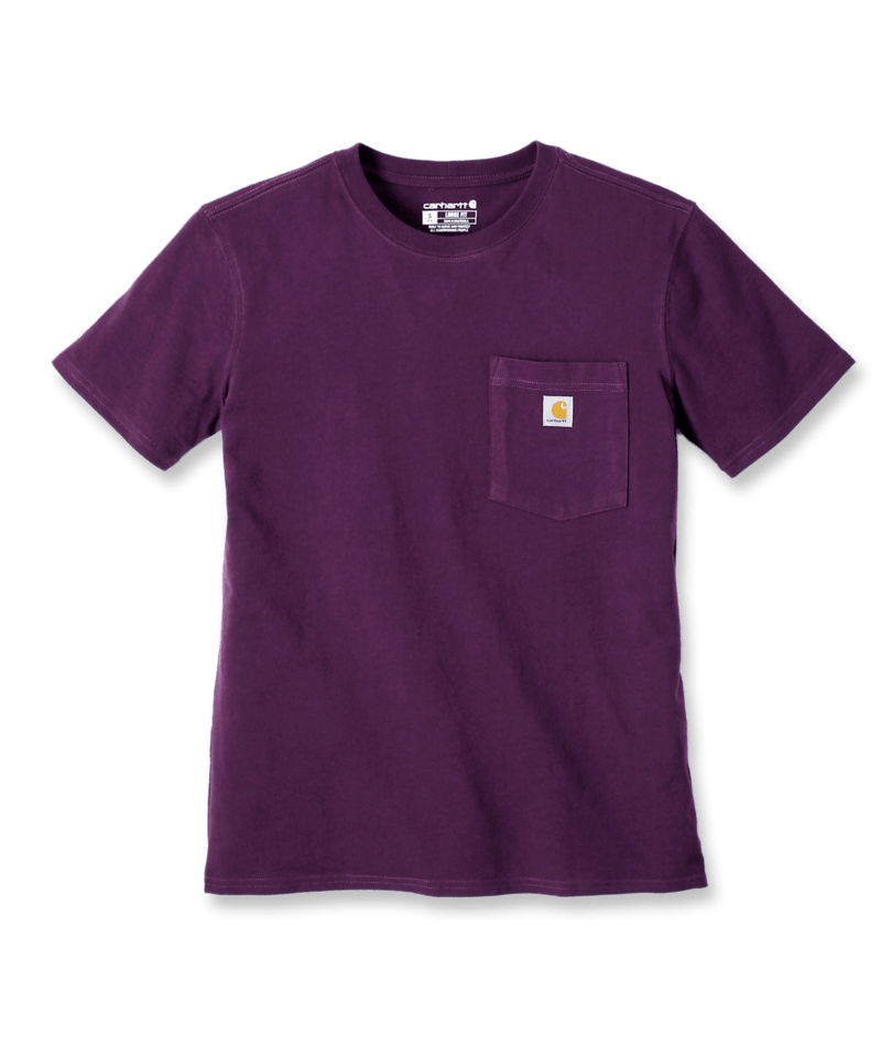 Carhartt Men's Relaxed Fit Heavyweight Short-Sleeve Pocket T-Shirt Eggplant