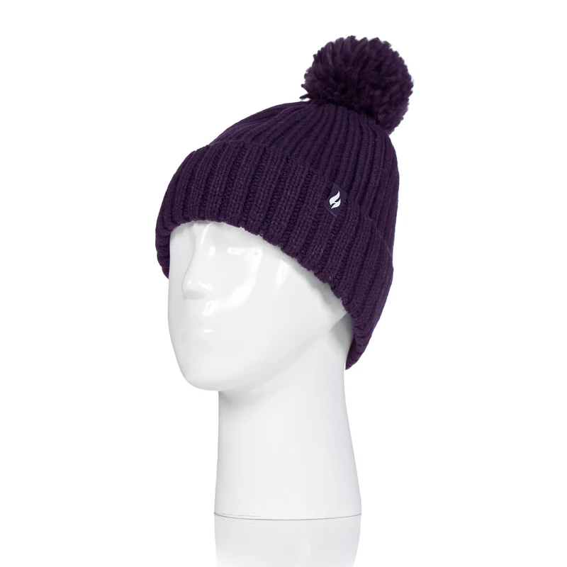 Heat Holder Hat Pom Pom (Purple)