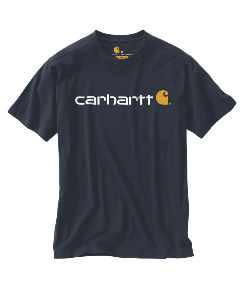 Carhartt Relaxed Fit Graphic Logo TShirt Navy