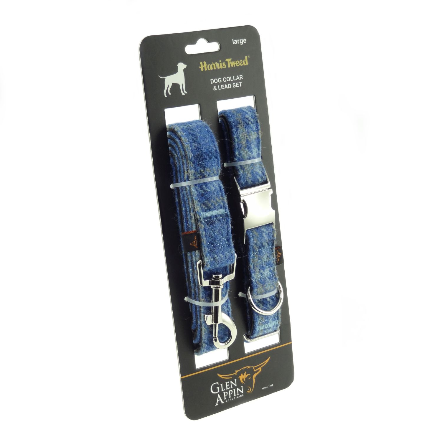 Tweed Dog Collar Lead Set (L)