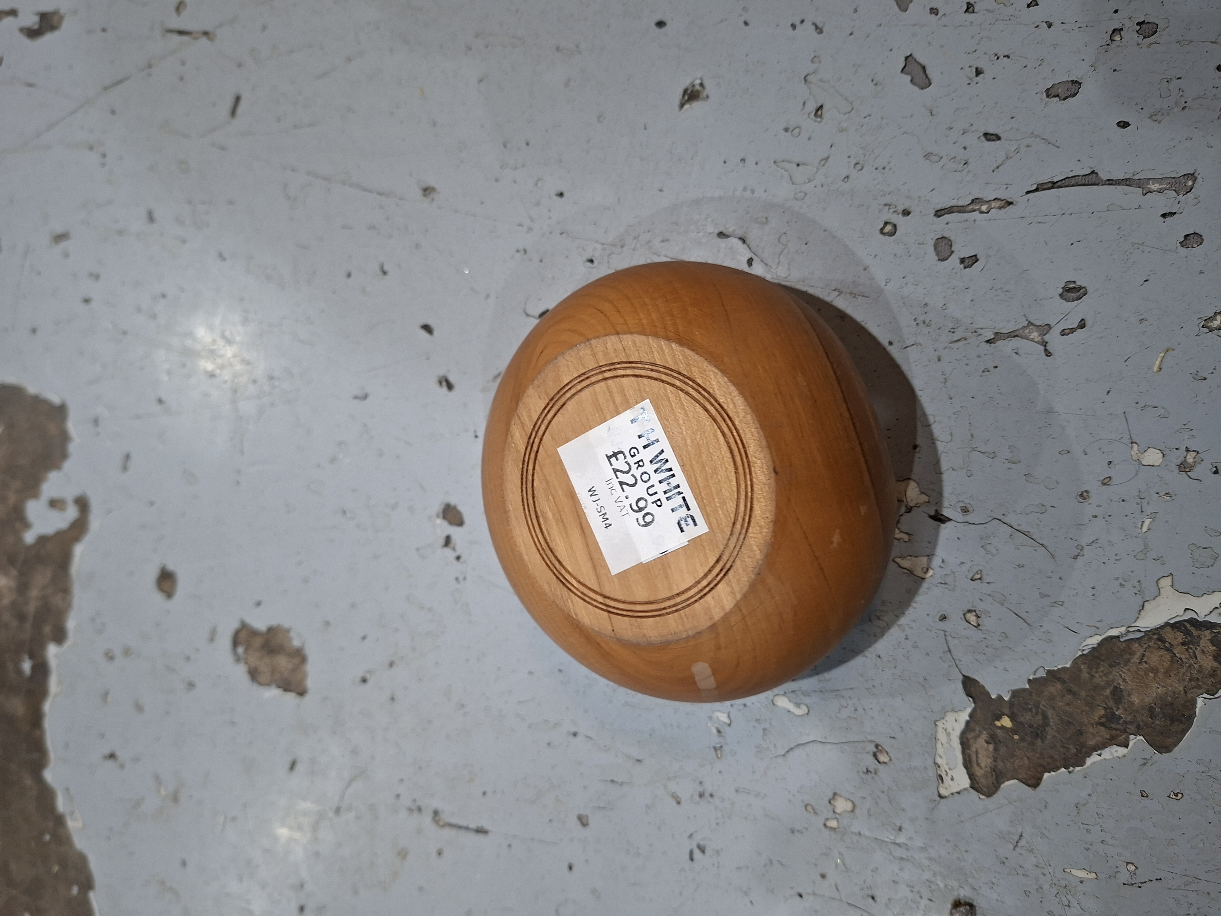 Small Wooden Cut Edge Bowl