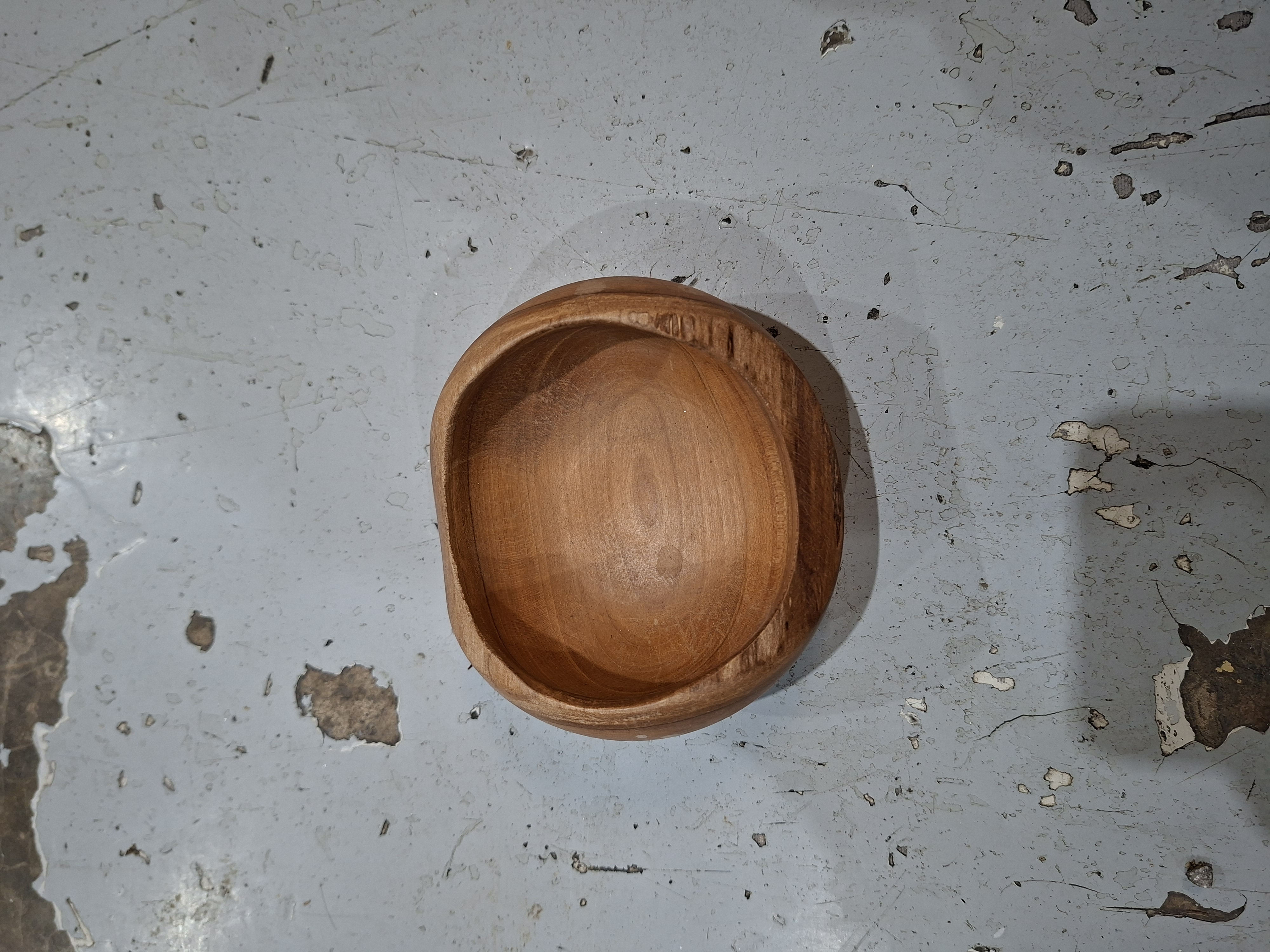 Small Wooden Cut Edge Bowl