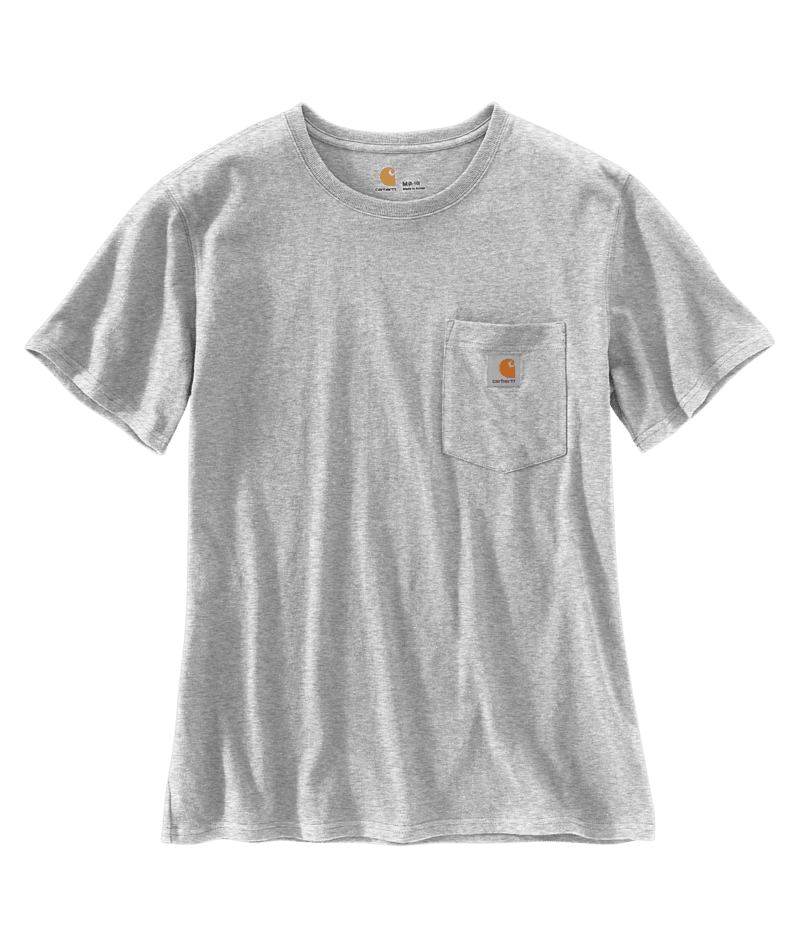 Carhartt Men's Relaxed Fit Heavyweight Short-Sleeve Pocket T-Shirt Heather Grey