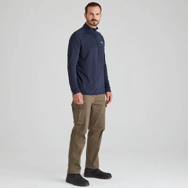 Ridgeline Baseline Pull on Zip (Navy)