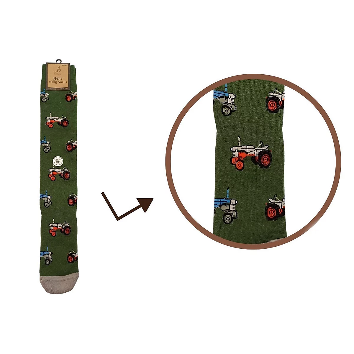 Tractor Bamboo Welly Socks