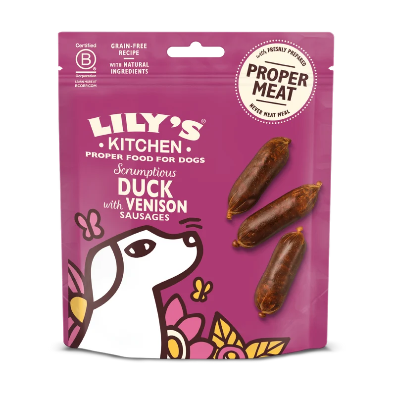 Lilys Kitchen Duck & Venison Sausages 70g