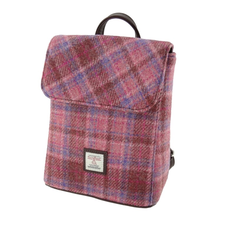 Harris Tweed Mini Backpack Pink