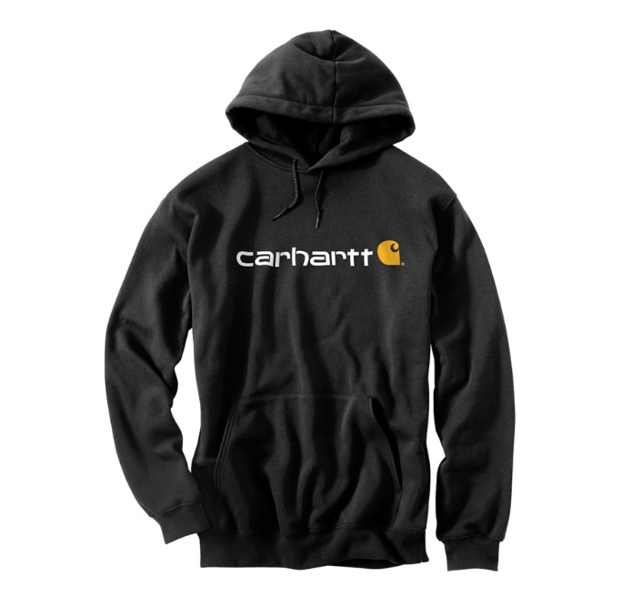 Carhartt Signature Logo Hooded Sweatshirt Black