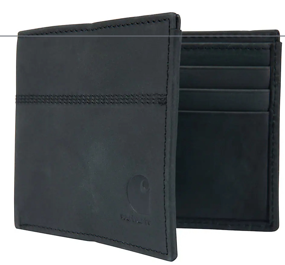 Saddle Leather Bifold Wallet (Black)