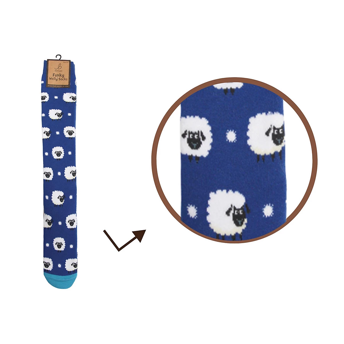 Sheep Bamboo Welly Sock