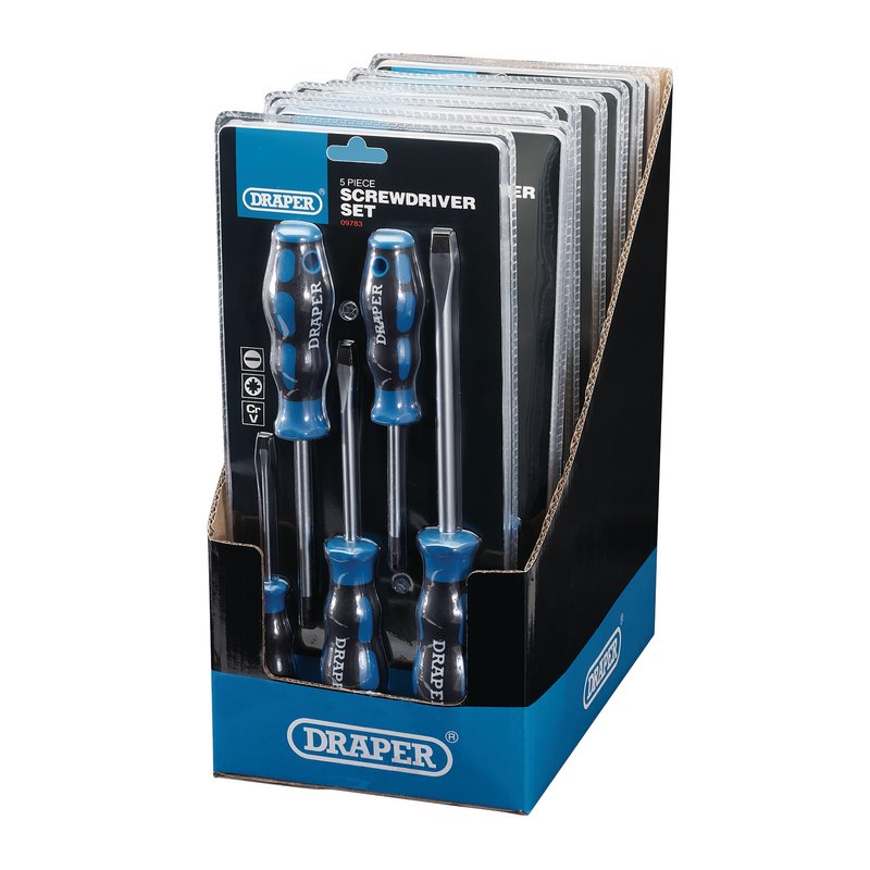 Draper 5pcs Soft Grip Screwdriver Set (09783)