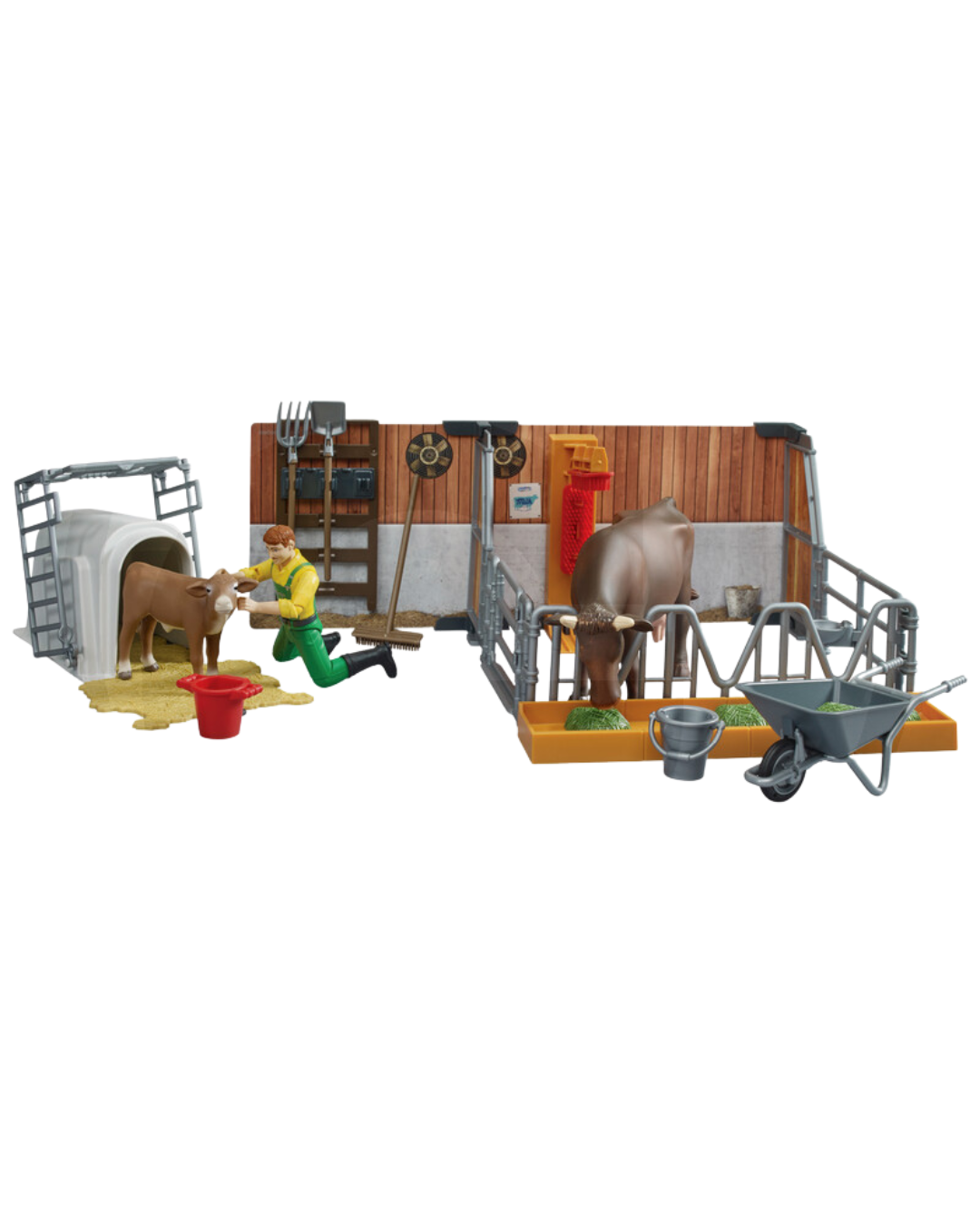 Cowshed with Farmer