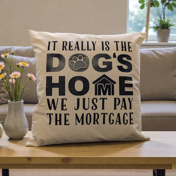 Vinyl Printed Cushion (Dog)