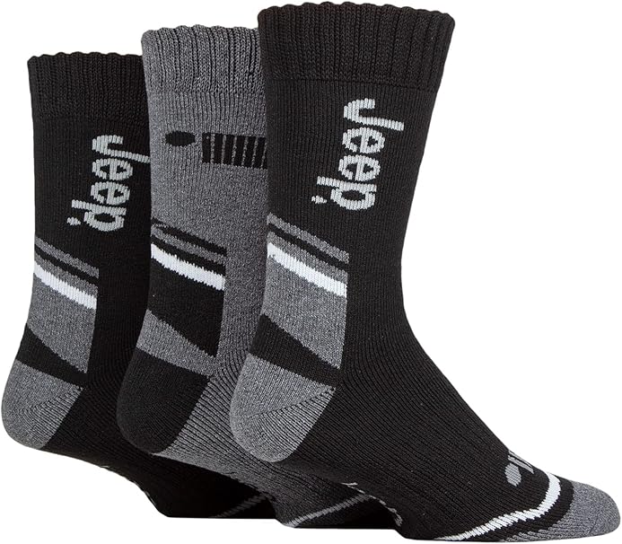 Jeep Mens Performance Poly Cotton Boot Socks (Black)