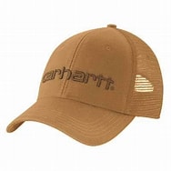 Canvas Mesh-Back Logo Graphic Cap Brown