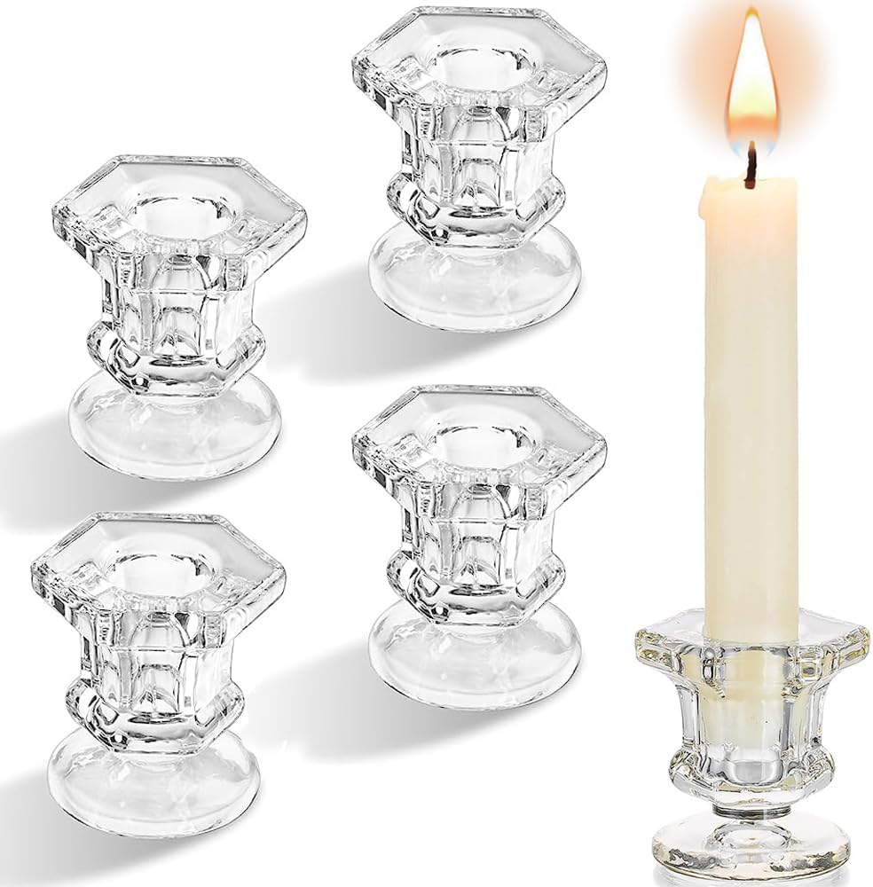 Hexagonal Glass Candle Hold