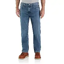 Loose Straight Rugged Flex Jeans