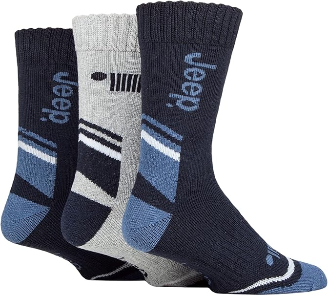 Jeep Mens Performance Poly Cotton Boot Socks (Navy)