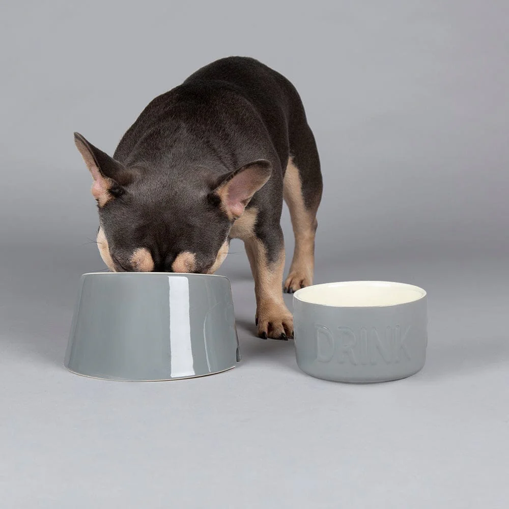 Flat Faced 18cm Grey Bowl