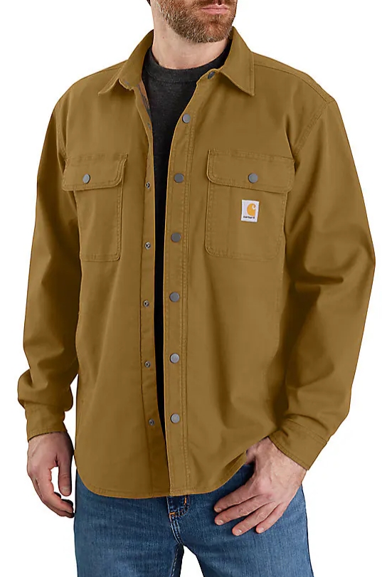 Canvas Fleece Lined Shirt Jacket