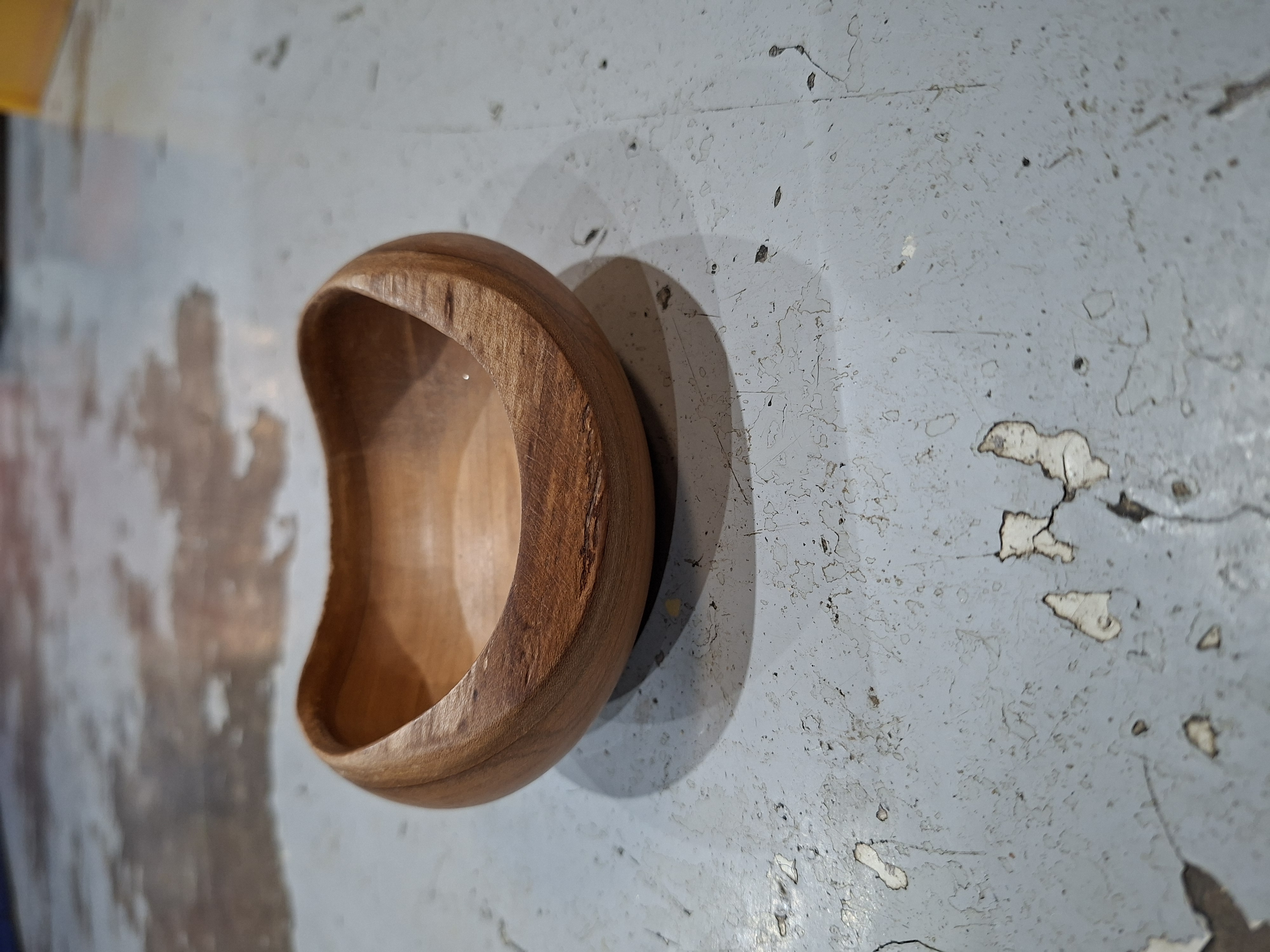 Small Wooden Cut Edge Bowl