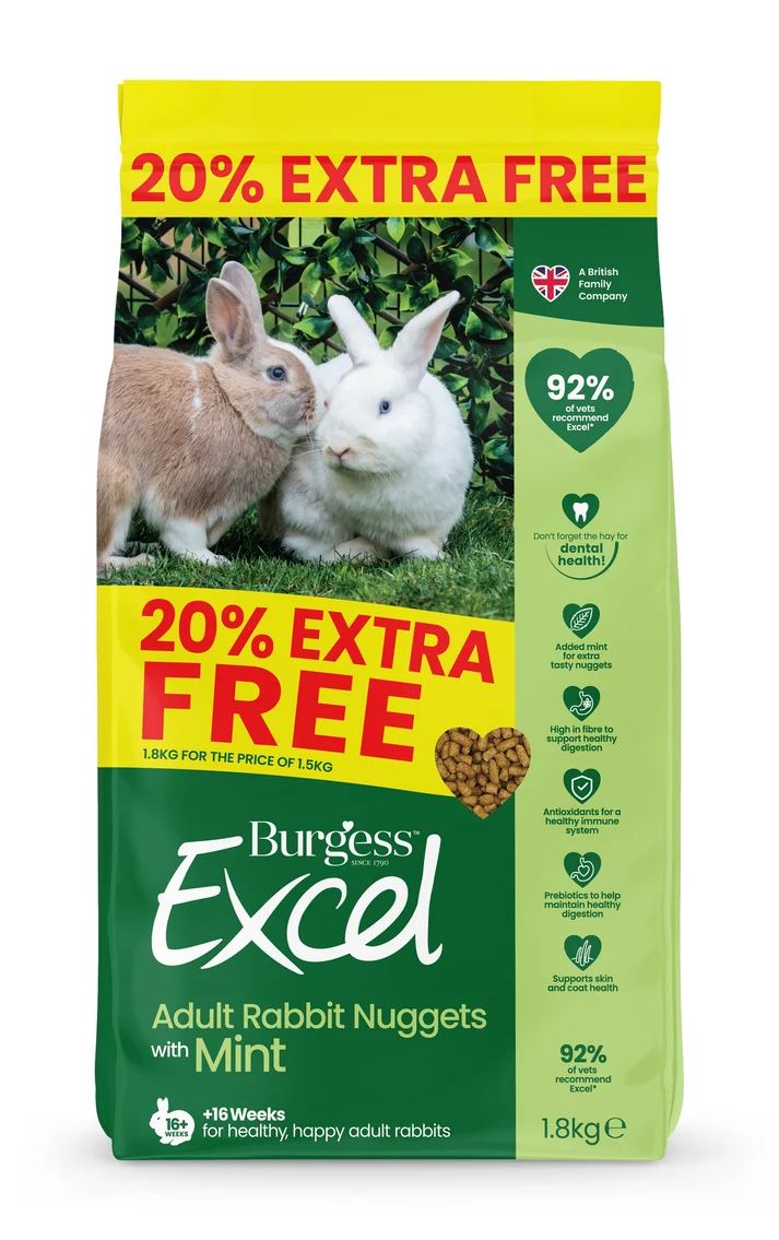 Burgess Excel Adult Rabbit Food 1.8kg