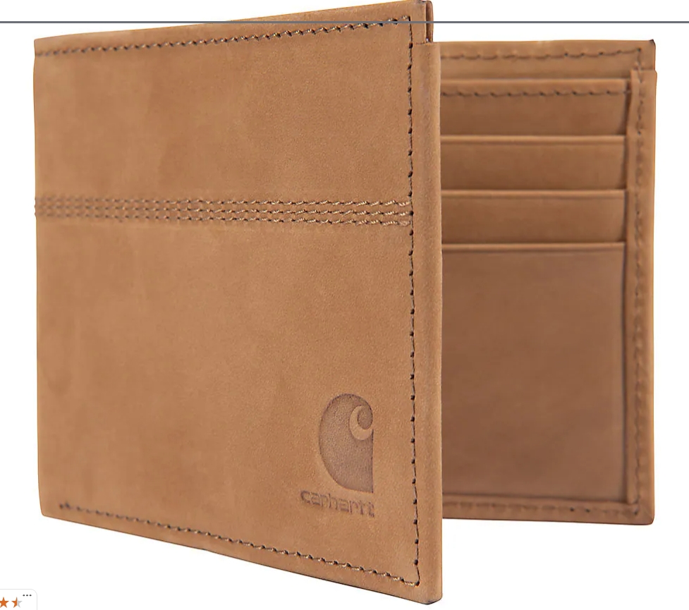 Carharrt Saddle Leather Bifold Wallet (Brown)