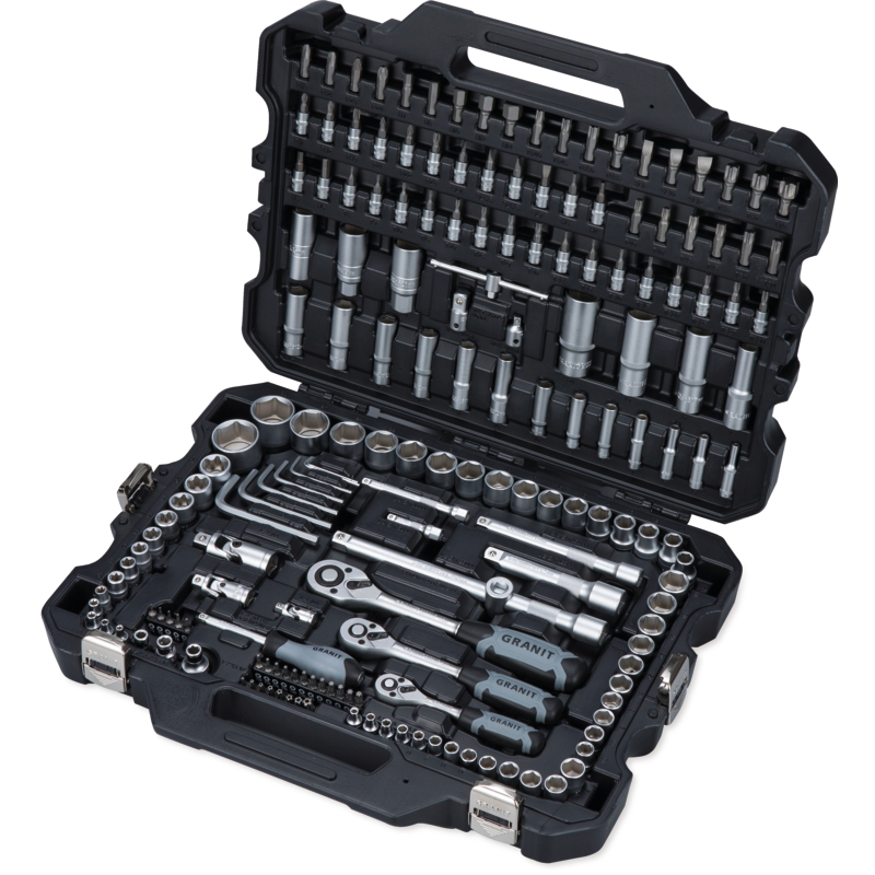 GRANIT Black Edition 181pcs Socket Wrench Set 1/4", 3/8", 1/2"