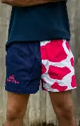 Wop Wop Cow Print Shorts Pink & White