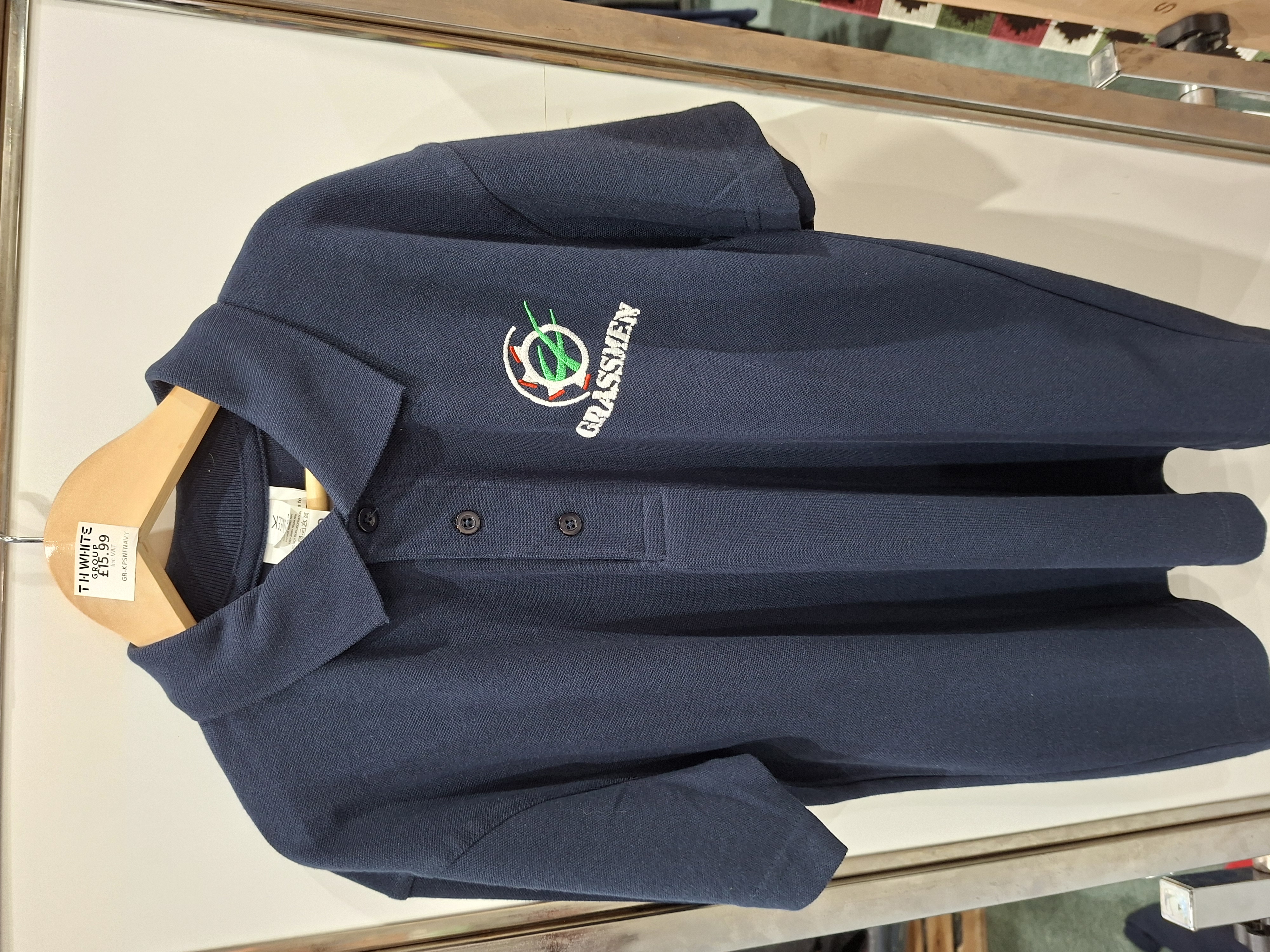 Grassmen Kids Black N/F Polo