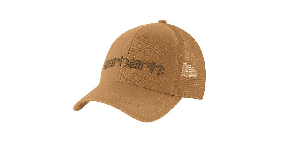 Canvas Mesh-Back Logo Graphic Cap Brown