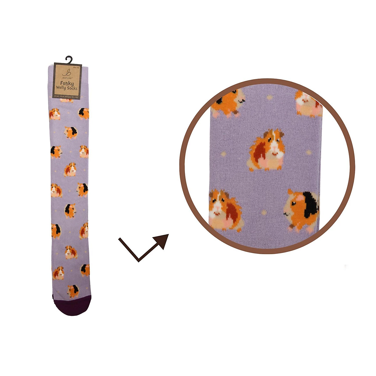 Guinea Pig Bamboo Welly Socks