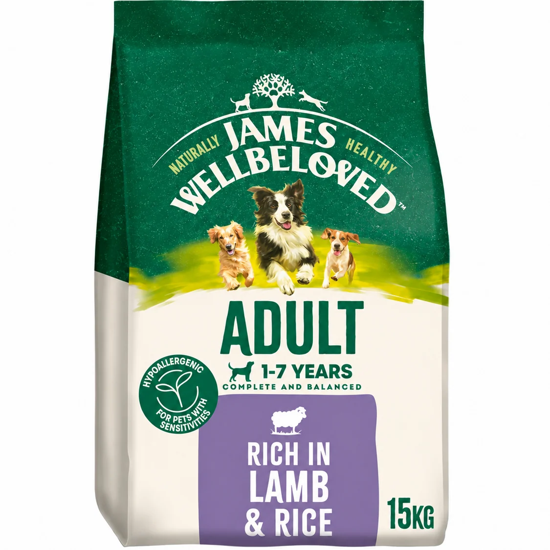 James Wellbeloved Lamb/Rice 15kg