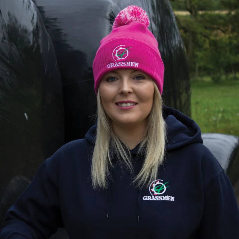 Grassmen Pink Bobble Hat