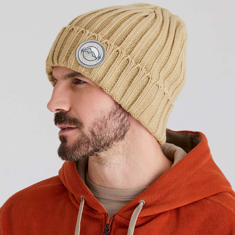 Ridgeline Original Knitted Beanie (Stone)