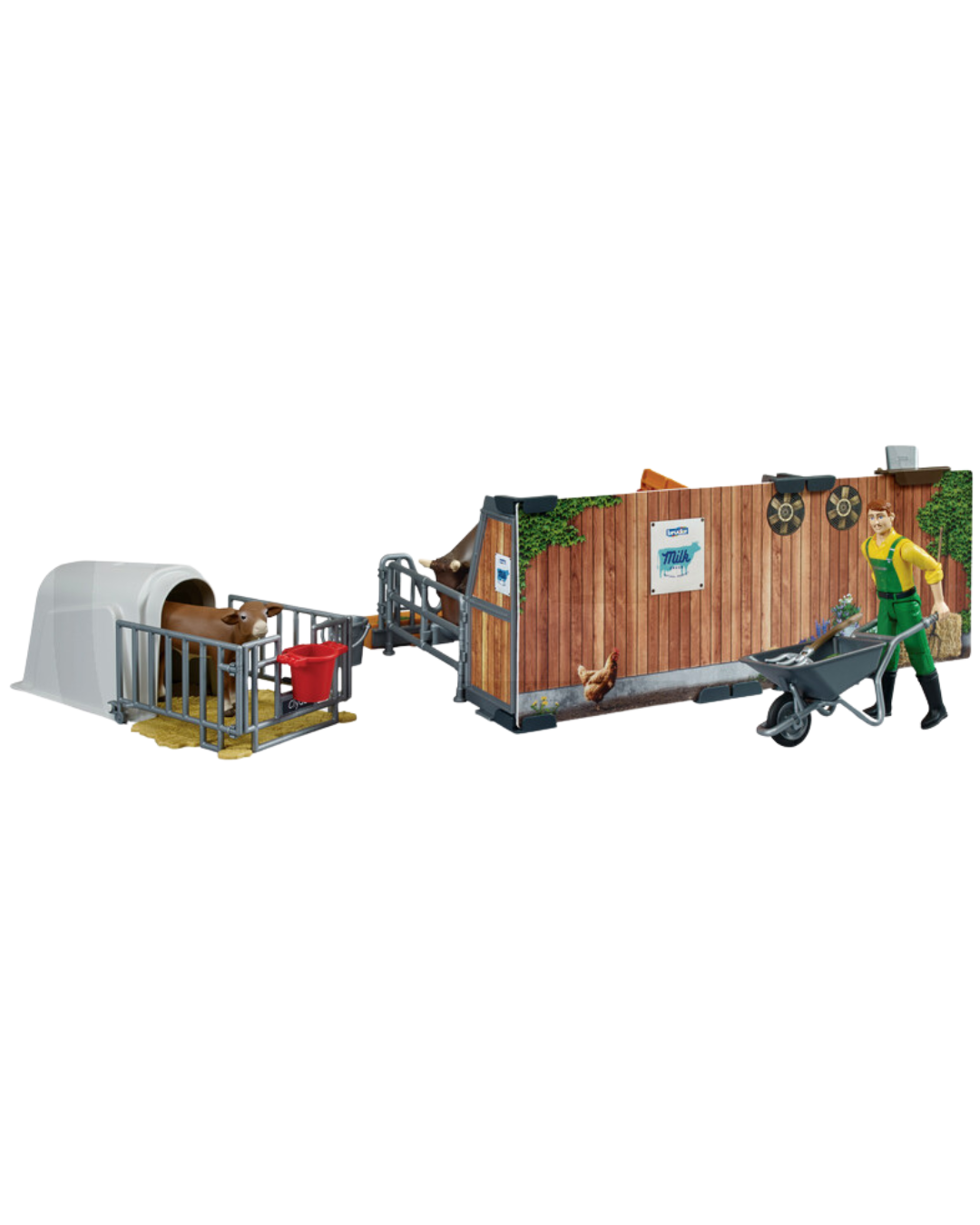Cowshed with Farmer