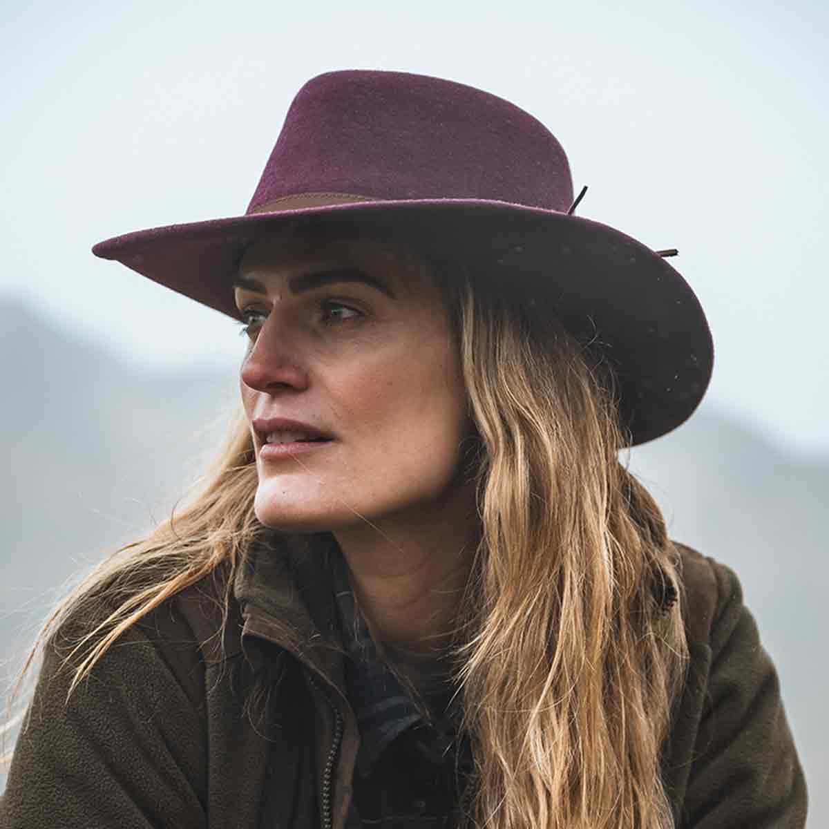 Perth Hat Felt (Merlot)