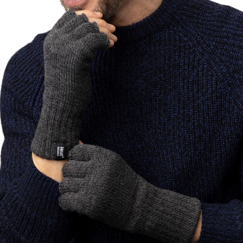 Mens Skala Fingerless Gloves (Charcoal)