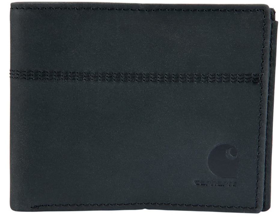Saddle Leather Bifold Wallet (Black)